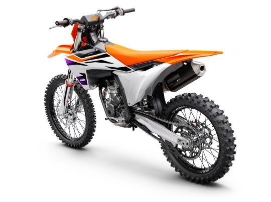  MOTORCYCLES KTM MOTOCROSS MY24 350SXF 496208_MY24_KTM-350-SX-F_Rear-Left_Studio