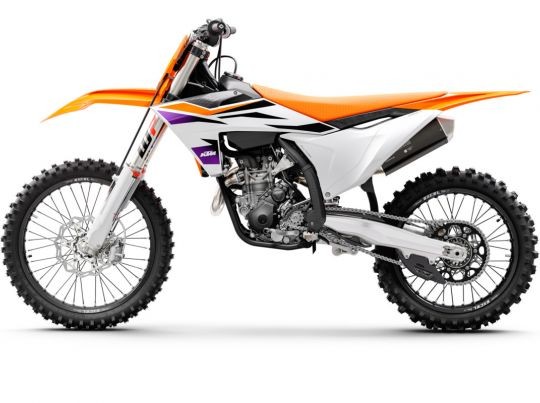  MOTORCYCLES KTM MOTOCROSS MY24 350SXF 496203_MY24_KTM-350-SX-F_90-Left_Studio